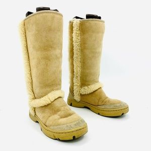 Ugg Sunburst Tall Tan Boots Womens Sz 6 - 4099